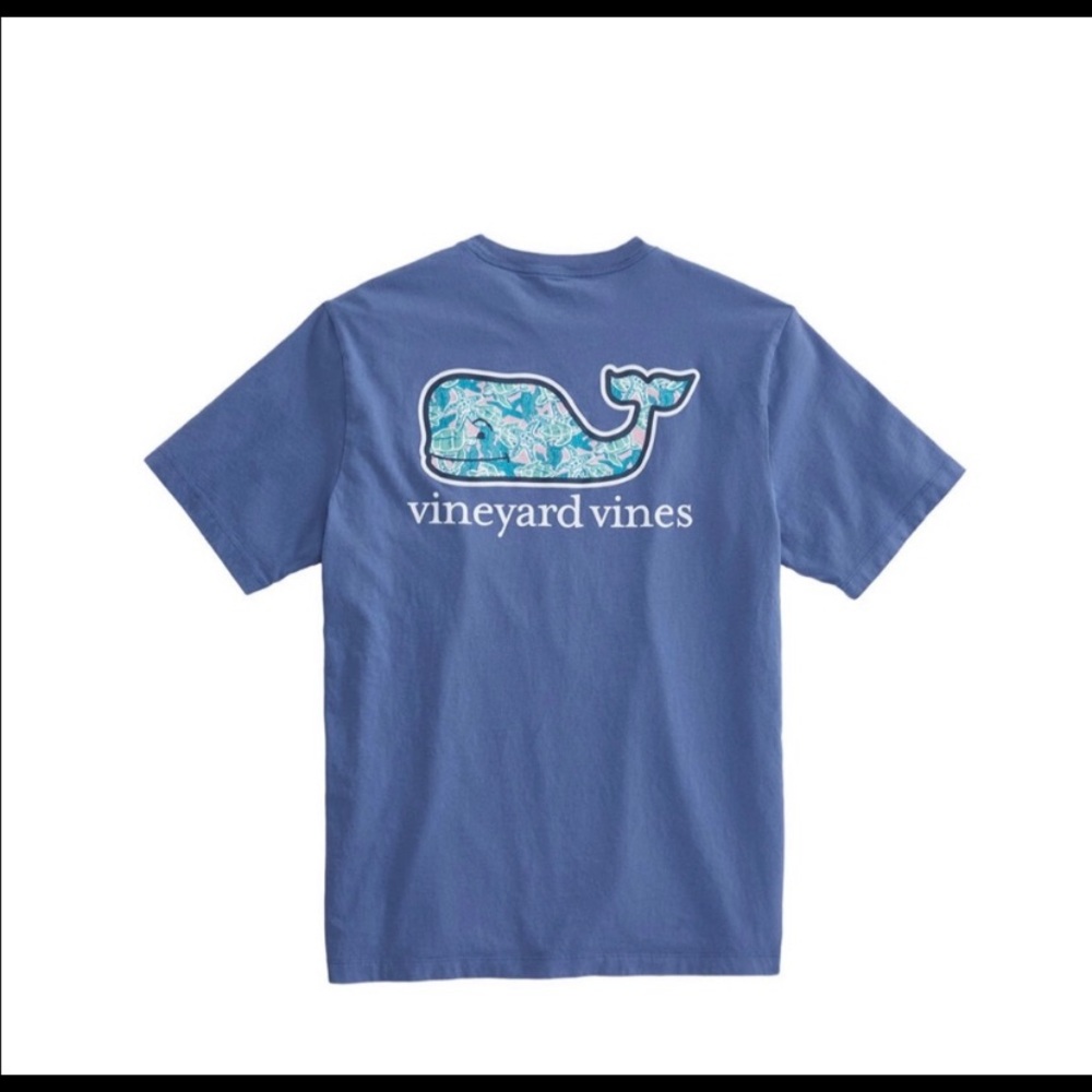 Vineyard Vines Star Fish and Turtle Pocket T Shirt